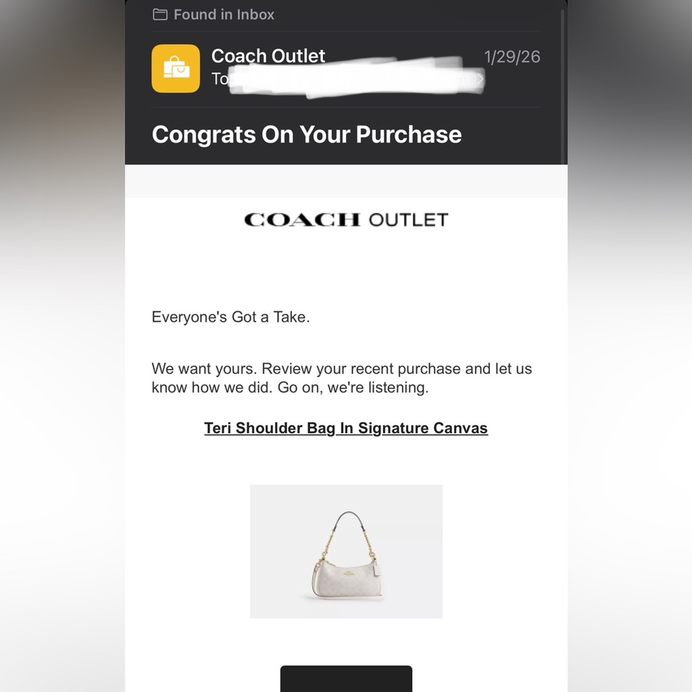 Coach Teri Shoulder Bag in Cream - Picture 1 of 4